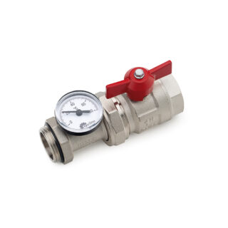 SYSCLIMA - Válvula corte 1" para colectores con Termómetro Sysclima